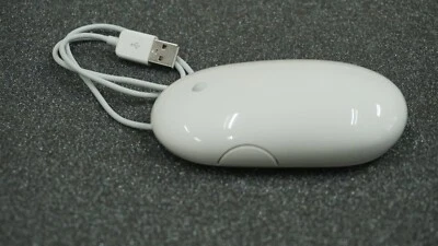 Genuine Apple Mighty A1152 Wire USB Optical Mouse, White, 20" Cable (10A - Image 1 of 4