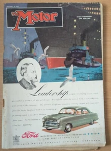 MOTOR MAGAZINE 9TH JANUARY 1952 VINTAGE CAR MOTORING FREE POSTAGE - Picture 1 of 2