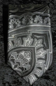 "Bugatti grau/schwarz Paisley-Seidenkrawatte 60 x 4" - Bild 1 von 2