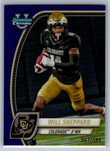 Will Sheppard Refractor/399 Colorado 2024 Bowman University Cromo Fútbol - Imagen 1 de 2