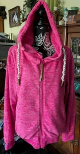 Sport Kapuzenjacke Zip Hoodie rosa meliert Gr L - Bild 1 von 5