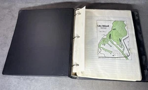 Vintage American Lakes Fisherman Fishing Maps Journal - Picture 1 of 19