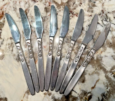 AMEFA TULIP TIME ACERO INOXIDABLE HOLANDA 8 CUCHILLOS DE CENA ENVÍO GRATUITO Foto 1 de 4