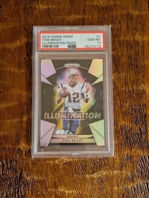 Tom Brady 2018 Panini Prizm Illumination No1 New England Patriots PSA 10 драгоценных камней как новые - Изображение 1 из 2