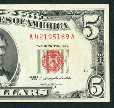 $5 1963 United States Note ** PAPER CURRENCY AUCTIONS - Image 1 of 3