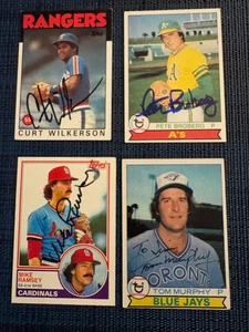 10 SIGNED BASEBALL PLAYER CARDS - Picture 1 of 2