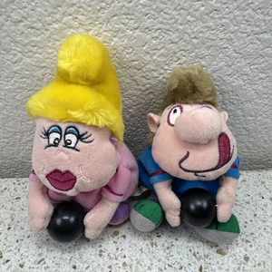 Silly Slammers Plüsch Bowling Figuren #46 Gutter Gal und #48 SPLIT Sounds funktionieren - Bild 1 von 12