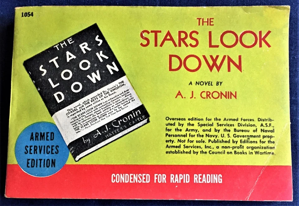 A J Cronin / THE STARS LOOK DOWN Foto 1 de 1