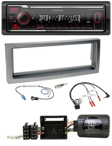 Kenwood Lenkrad Bluetooth USB DAB Autoradio für Citroen C5 ab 2005 grau-metallic - Bild 1 von 10
