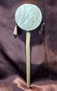 Vintage Kenyan Hand Twist Drum Handmade Real Animal Skin Kenya Africa Monkey - Picture 1 of 16