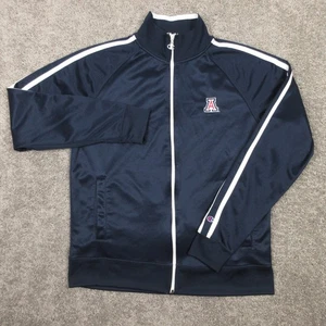Arizona Wildcats Jacket Mens XL Blue Track Warmup Champion Satin College Logo - Picture 1 of 11