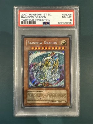 2007 Yu-Gi-Oh! TAEV-EN006 Rainbow Dragon 1st Edition-PSA 8 NM-MINT-Full Bleed ✨️ - Image 1 of 4