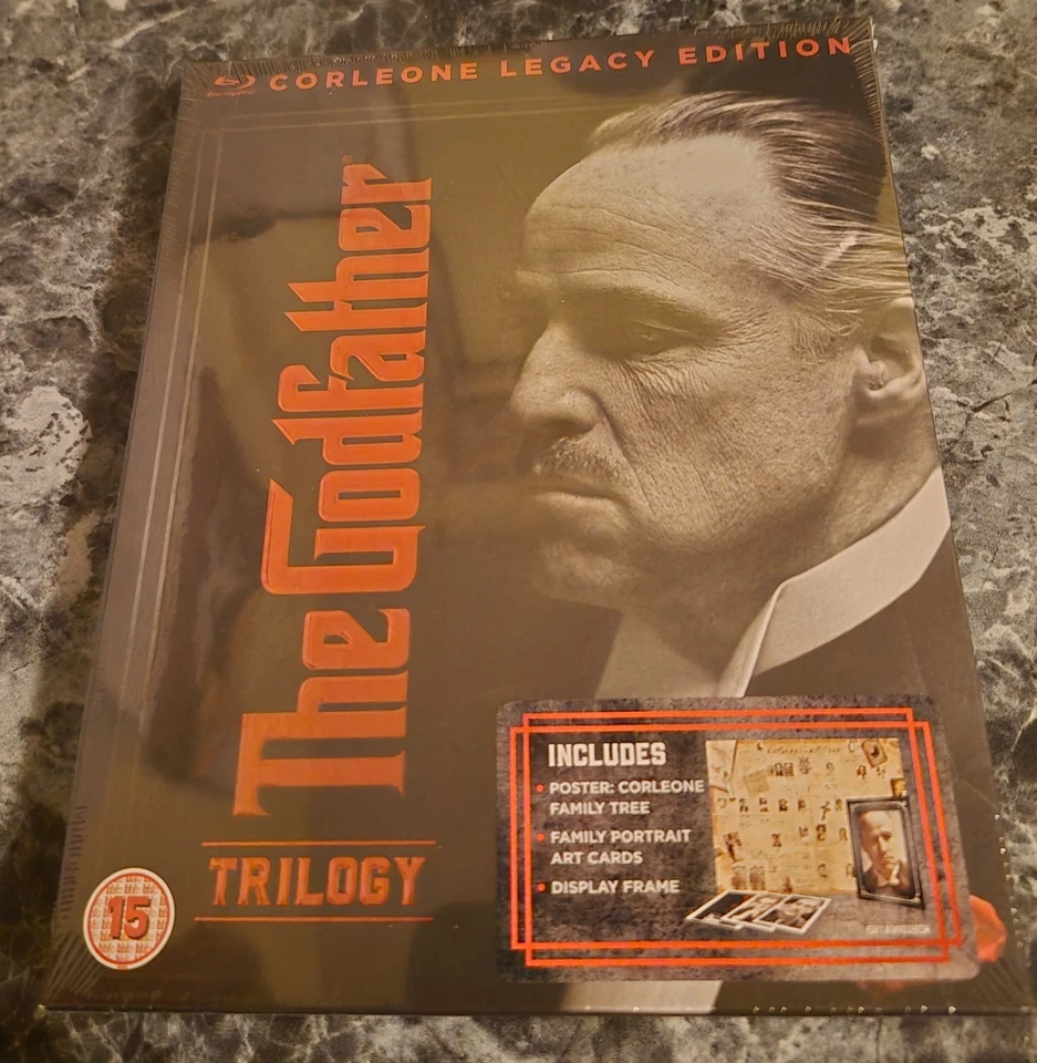 RARE The Godfather Trilogy Corleone Legacy Edition Blu-ray & Poster + Art Cards - Image 1 of 1