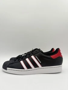 Adidas Hombre Superstar Originales Talla 12 Negro Blanco Escarlata |IF3631| - Imagen 1 de 6