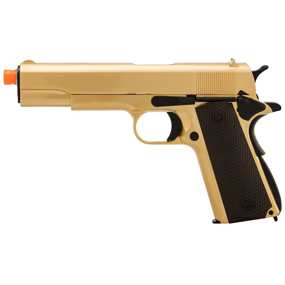 WE Tech 1911 A1 Gold Plated Airsoft Gas Blowback Pistol (gold) 39078