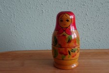Old wooden doll matryoshka. 6 dolls together.