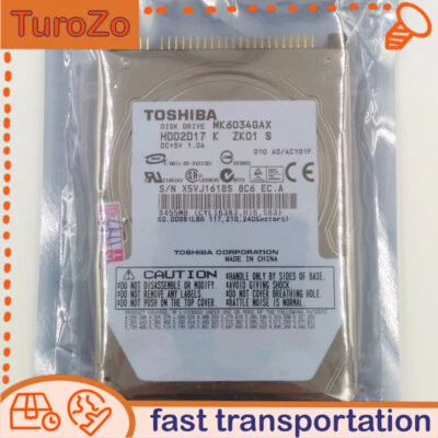 MK6034GAX MK6026GAX Toshiba 60 GB 5400 RPM IDE 2.5" Internal Hard Disk Drives - Image 1 of 3