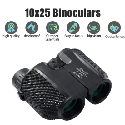 Binoculars HD 10X Outdoor Portable Optics Zoom Telescope Hunting Hiking - Image 1 of 4