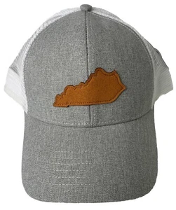 Gorra de camionero Kentucky gris blanca parche estatal béisbol Snapback OSFA NUEVA CON ETIQUETAS - Imagen 1 de 8