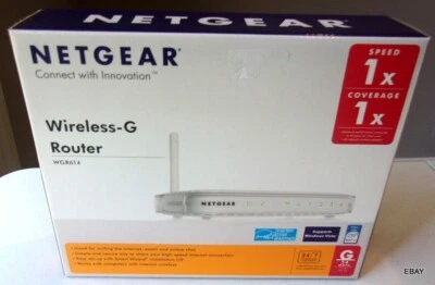 NETGEAR WIRELESS-G ROUTER 54MBPS, 2.4GHZ, 802.11G MODEL WGR614NA OPEN BOX - Image 1 of 4
