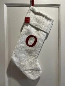 Target Wondershop Letter O White Monogram Stocking Christmas Holiday FULL SIZE - Picture 1 of 2