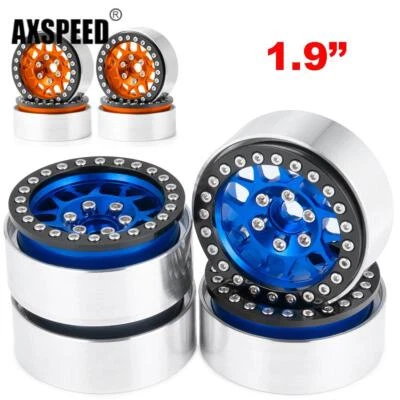 AXSPEED 1,9" Rad Felgen Metal Beadlock Wheel Rim Für 1/10 RC SCX10 TRX4 TRX6 etc - Bild 1 von 4