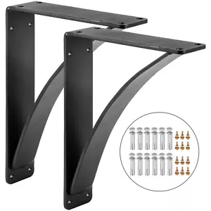 Heavy Duty Shelf Brackets, Floating Shelf Bracket 9x12x4" 450lb 2pcs Matte Black - Picture 1 of 12