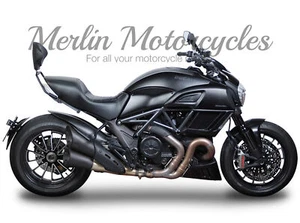 DUCATI DIAVEL 1200 2012-2019 SHAD BACKREST FITTING KIT & BACKREST - SILVER LOGO - Picture 1 of 17