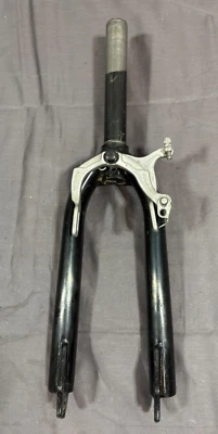 Black Steel BMX 20" Wheel BMX Fork Dia-Compe Bulldog Brake 165mm 1-1/8" Steerer - Image 1 of 4