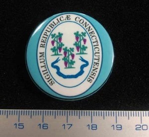 Tolles Siegel von CONNECTICUT. Anstecknadel Abzeichen Exklusives Design.Limited Series.Litho.Metal - Bild 1 von 2