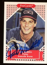 1991 Greenville Braves TURK WENDELL Signed Card autograph AUTO METS CUBS RC