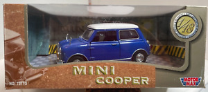 Mini Cooper Blue 1/18 Motor Max Diecast Collection