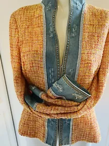 Tuta pantalone giacca Escada taglia EURO 36/ DENIM E DIAMANTI/ OTTIME CONDIZIONI - Foto 1 di 17