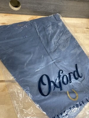 Shorts de golfe Oxford vintage índigo tamanho 42 novo em folha - Imagem 1 de 4