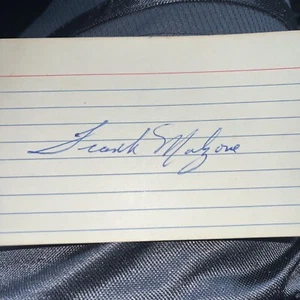 Frank Malzone 1955 Boston Red Soxs Signed 3x5 index Card - Picture 1 of 1