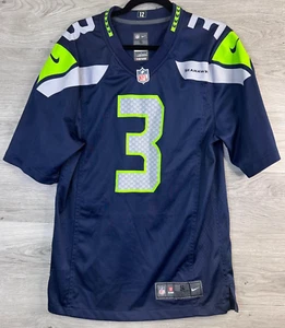 NFL Players Men's Small Seahawks Football Blue Green "3" Russell Wilson Jersey - Picture 1 of 11