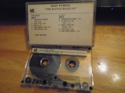 RARE PROMO Deep Purple CASSETTE TAPE The Battle Rages On IAN GILLAN Blackmore 93 - Image 1 of 2