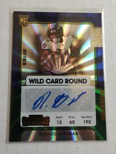 2021 Panini Contenders Rashad Bateman Rookie Auto Wild Card Round