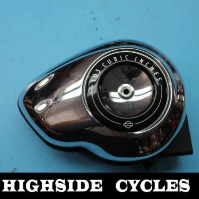 1251 12 HARLEY-DAVIDSON DYNA  AIR CLEANER FILTER COVER BACKPLATE  - Image 1 of 4