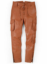 Men's Leather Pant Genuine Sheepskin Leather Cargo Pants