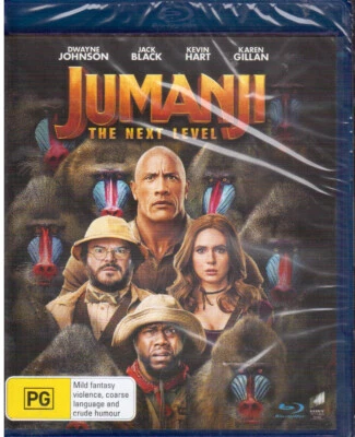 Jumanji The Next Level Blu-ray Bluray NEW REgion B Dwayne Johnson Jack Black - image 1 of 2