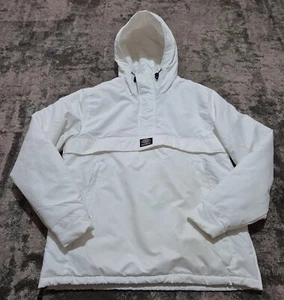 Pull and Bear Overhead Jacket White Padded Hooded Size M - Picture 1 of 13