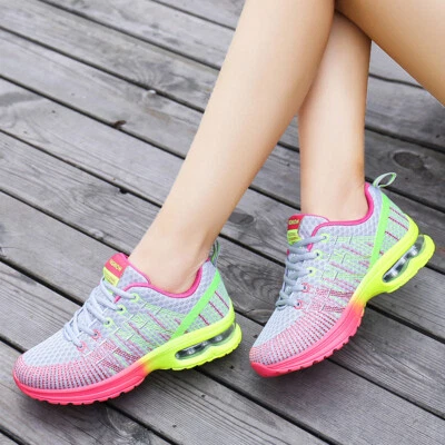 Women's Air Cushion Running Shoes Non-slip Breathable Casual Tennis Sneakers Gym - Image 1 of 4