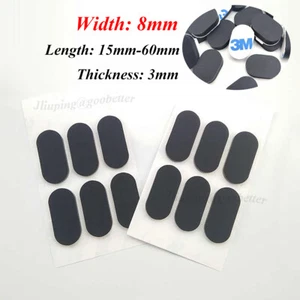 Almohadillas de parachoques autoadhesivas de goma ovaladas para respaldos de 8 mm de ancho 3 mm de grosor - Imagen 1 de 12