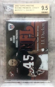 2002 Topps Pristine T.J. Duckett Rookie Premiere Jerseys RC BGS 9.5 Gem Mint - Bild 1 von 1