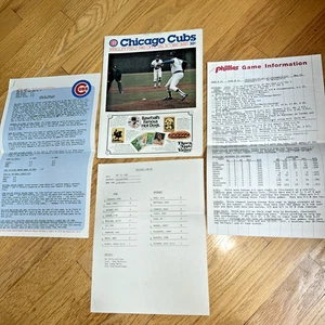 May 12, 1983 CHICAGO CUBS Scorecard / PRESS & MEDIA Packets vs. PHILADELPHIA - Picture 1 of 14