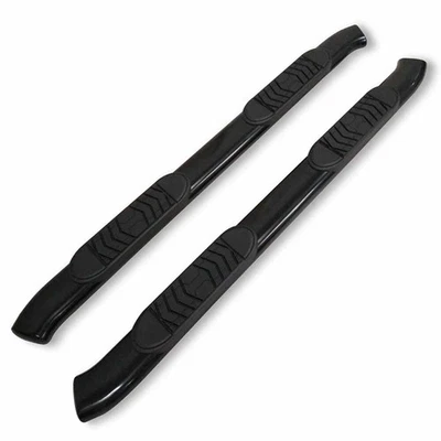 Barra Nerf negra ovalada de 5 pulgadas con 2 almohadillas escalonada para Toyota Tacoma 2005-2019 doble cabina Foto 1 de 3