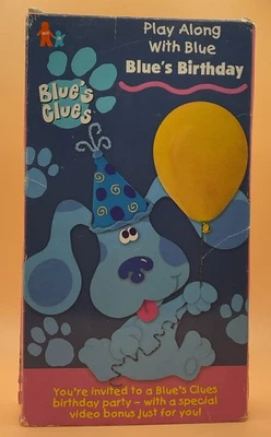 Blue's Clues - Blue's Birthday VHS 1998 Orange Tape **Buy 2 Get 1 Free** - Image 1 of 3