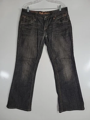 Pantalones de mezclilla Y2K Rock Revival Gwen Easy Boot para hombre 31 bolsillos con ribete puntada gruesa Foto 1 de 4