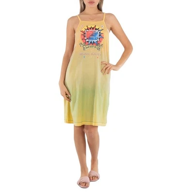 Acne Studios Ladies Yellow Brown Screen Print Dress, Size Large - Image 1 of 4